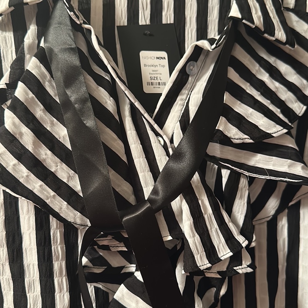 Striped Button Up - Picture 2 of 2